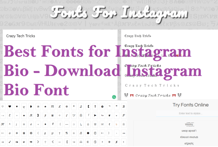 Instagram fonts customize october