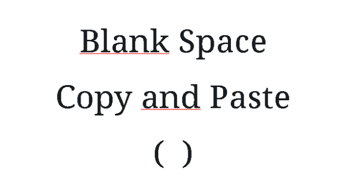 Blank Text Copy And Paste