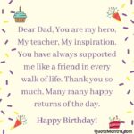 Birthday dad father wishes happy son message wish daughter sweet great dear love daddy first year small top taught happiness