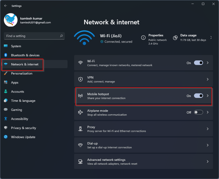 Hotspot wifi pc windows wlan wireless turn into using