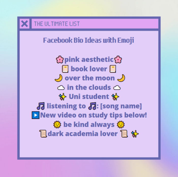 Bio Fb Aesthetic Bahasa Inggris Dan Artinya