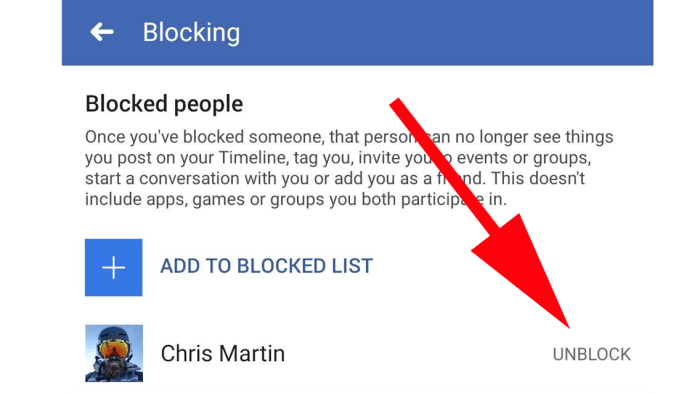 Unblock someone