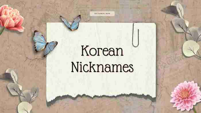 Nama Korea Keren Buat Nickname