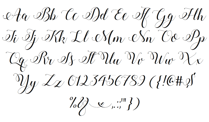 Alphabet handwritten